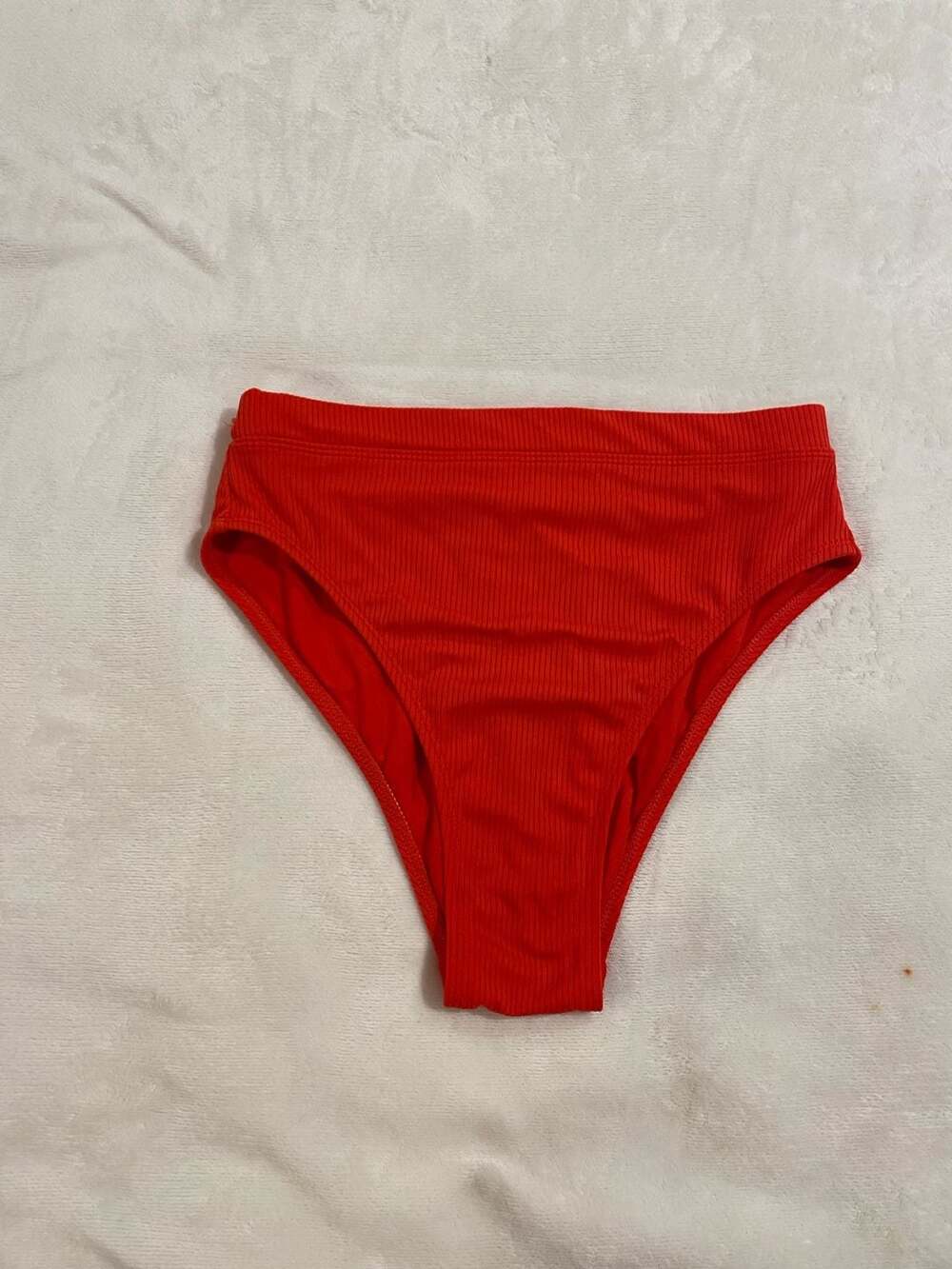 Xhilaration Red Ribbed High-Waist Bikini Bottom